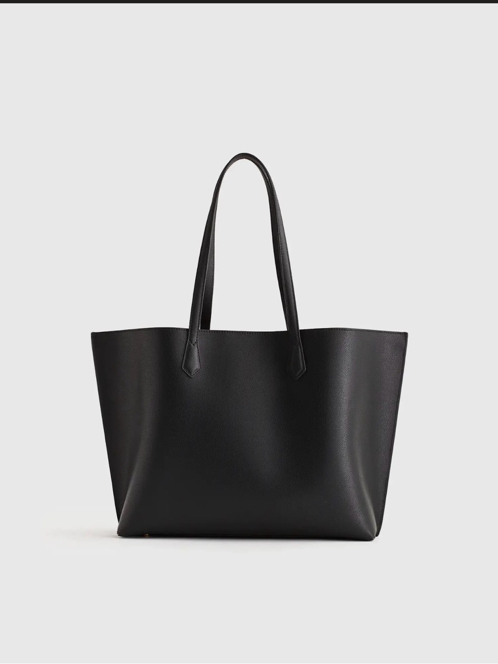 Quince Italian Leather Triple Compartment Shopper Tote in Black 🌺See notes🌺
